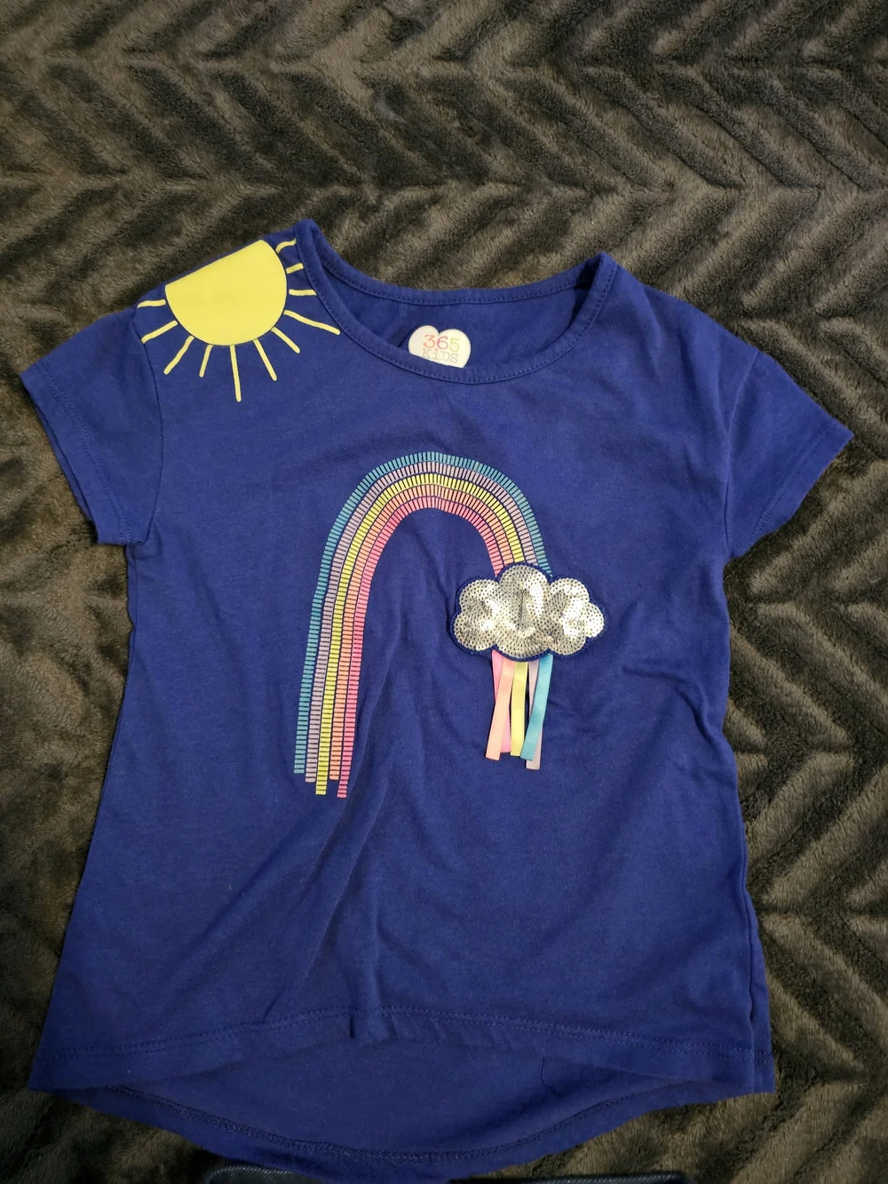 365 Kids from Garanimals Size 6 Rainbow Unicorn 2-Piece Outfit Shirt & Shorts